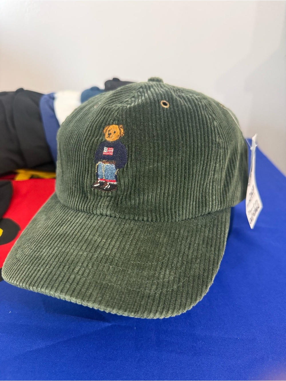 Corduroy polo Ralph Lauren Bear Baseball Cap - Green